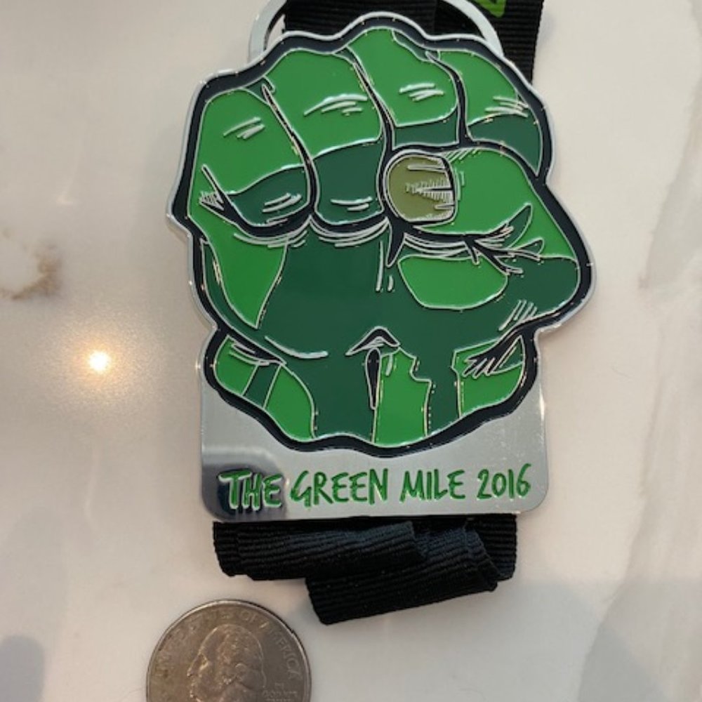 ZOOM Virtual running medal - The Green Mile 2016